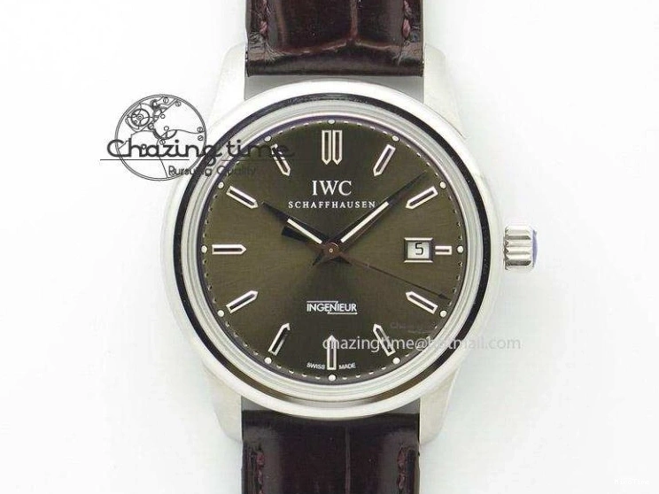 MIROTIME 0421 Vibrant Mark XVIII IW327001 SS M+F 1:1 Best Edition Black Dial on Black Leather Strap A 7055